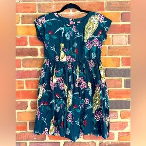 Tea Collection forest floral Caledonian Forest Party Dress Girls 12